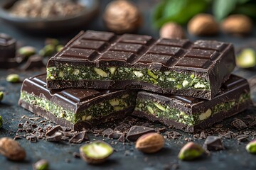 Variety of nut-filled chocolates and candies with a gourmet touch