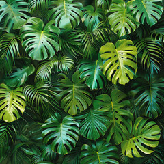 Tropical Leaves Backgrounds Vibrant Description Create