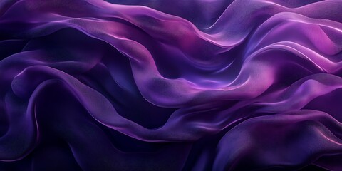 Obraz premium Purple silk fabric waves, flowing texture, elegant drape, studio shot, background design
