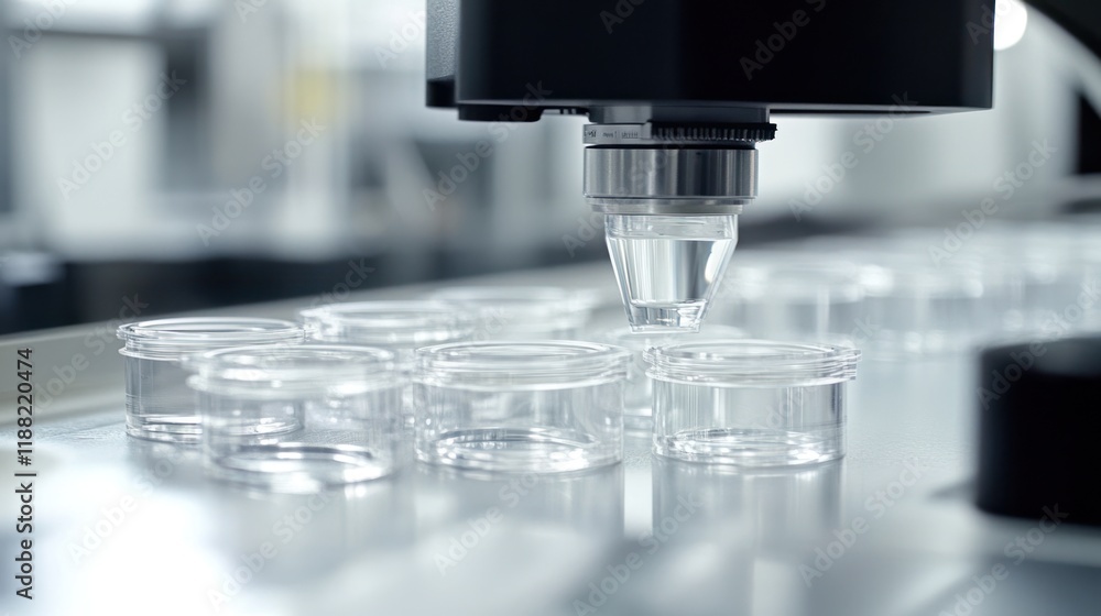 Poster Automated liquid dispensing into clear containers in a lab