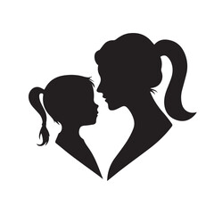 Mothers day vector silhouette