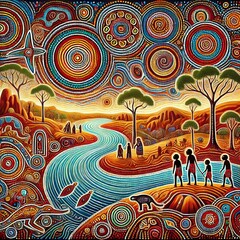 Australian Aboriginal Dot Painting Art