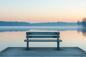 bench at sunset