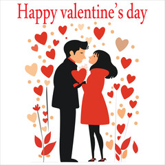 This is a vector with a valentine's day wishes.