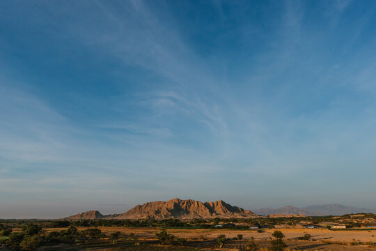 Reque mountain at sunset, Chiclayo, Lambayeque, Peru.