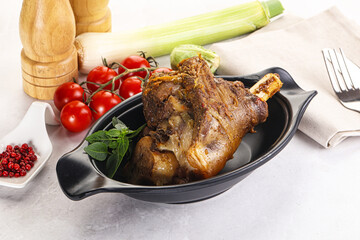 Baked Lamb shank with bone