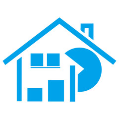 house icon on blue