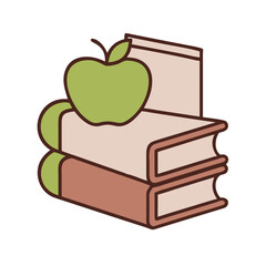 Stack of Books Vector Illustration – Perfect for Education and Library Graphics