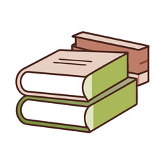 Reading and Learning Icon – High-Quality Book Stack Vector Design"