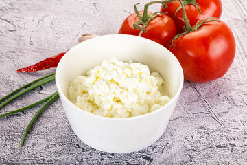 Cottage cheese Curd in the bowl
