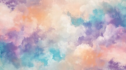 Pastel Cloud Abstract Painting Soft Hues