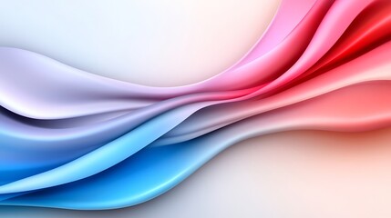 Naklejka premium Abstract Colorful Waves: A Symphony of Blue, Pink, and Red Hues