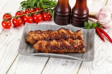 Chicken kebab minced meat and spices