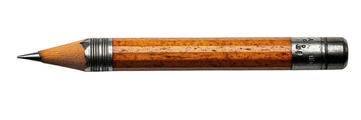 Fototapeta premium Sleek Carpenter's Pencil, modern minimalist design, pristine white background, emphasizes clean lines and functional elegance