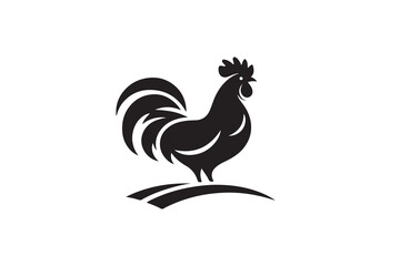 Obraz premium Hen Silhouette Vector isolated on a white background