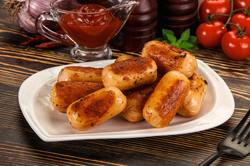 Roasted chicken mini sausages for breakfast