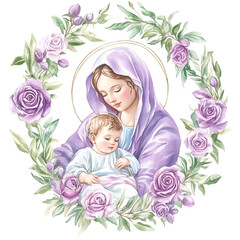Nativity and Christmas Clipart Vector Illustration