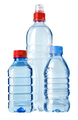 Bottles of water isolated