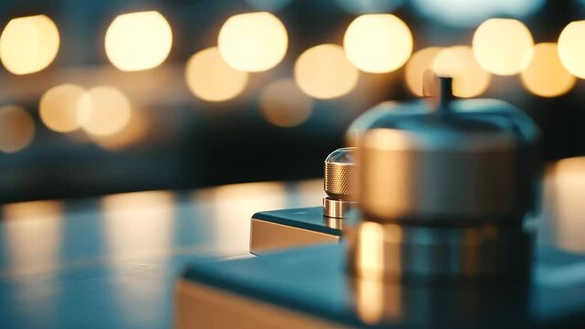 Close Up of Buzzer Being Pressed Under Stage Lights