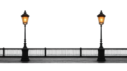 Minimalist Street Lamp Design, sleek black and white illustration, emphasizes simplicity and elegance in urban lighting aesthetics