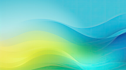 Obraz premium Abstract Wavy Background with Blue Green and Yellow Gradient