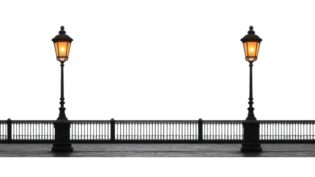 Minimalist Street Lamp Design, sleek black and white illustration, emphasizes simplicity and elegance in urban lighting aesthetics - Powered by Adobe