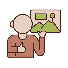 Customer Support Icon Vector – Real Estate and Communication Illustration