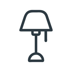 Table Lamp Icon Vector – Perfect for Home Decor and Lighting Projects