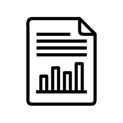 Business Report Icon Vector – High-Quality Illustration for Financial and Data Graphics