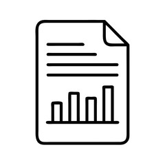 Business Report Icon Vector – High-Quality Illustration for Financial and Data Graphics