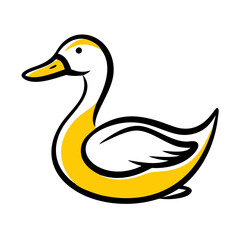 Adorable Duck Vector Graphic – Free and Premium Yellow Duck Illustration