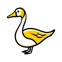 Yellow Duck Vector Clipart – Fun Animal Graphic for Print & Web