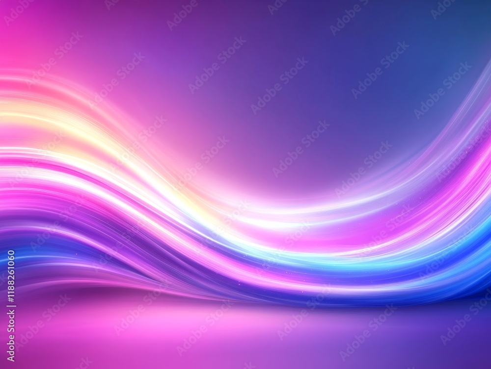 Poster vibrant colorful abstract wave on gradient background