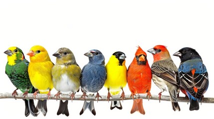 Elegant goldfinch isolated on clean background for ornithology and nature themed designs