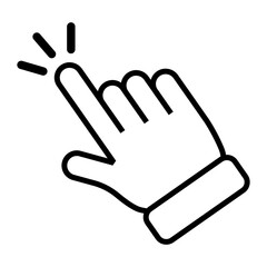 Hand Clicking Icon, Simple Icon Vector Design, best used for presentation, application, web and banner