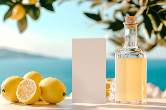 Citron et bouteille de citronnade