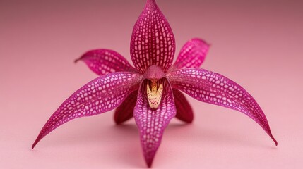 Naklejka premium Magnificent Pink Orchid Blossom Close-up