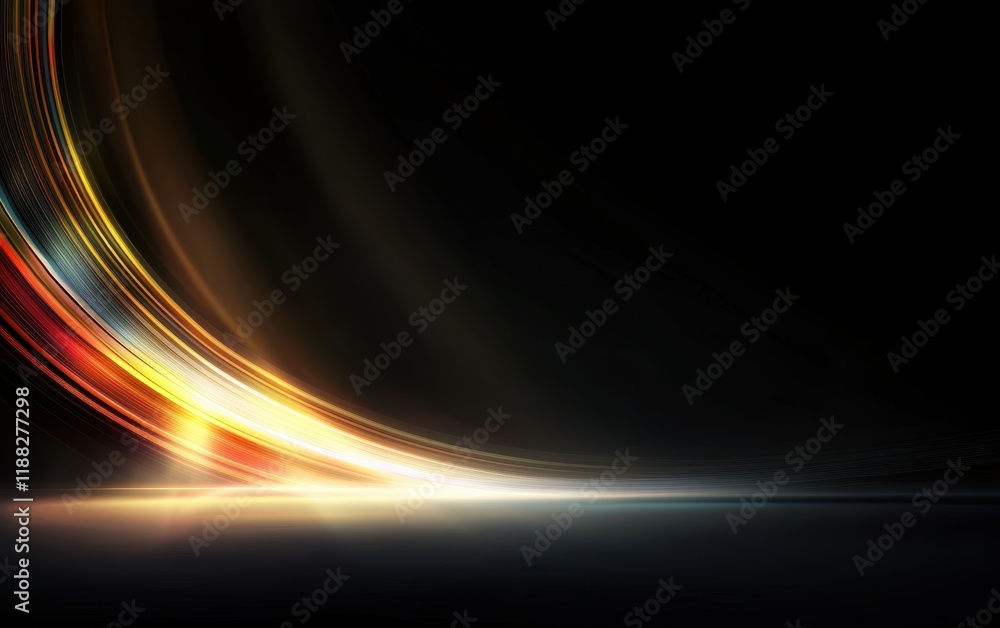 Aufkleber a vibrant swirl of light colors against a dark background, creating a dynamic and modern abstract ef