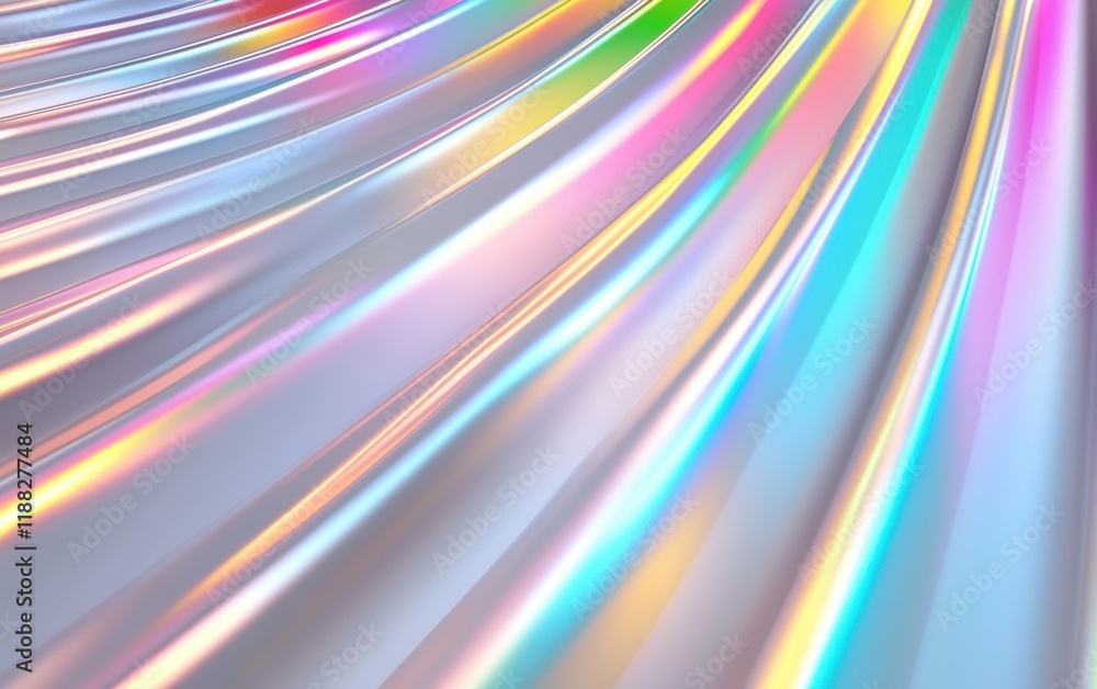 Poster a vibrant, abstract image featuring smooth, flowing lines in various colors, creating a sense of mov