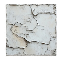 Obraz premium Textured wet cement surface on a flat square layer, minimalistic design, clean white background, modern aesthetic, inviting simplicity