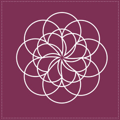 Indian Traditional and Cultural, Kolam, Rangoli, or Paisley vector line art. Bengal art India Tamil mandala Art 01 (59)