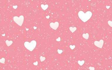 Valentine's Day background with pink hearts and bokeh lights. Pink heart pattern, romantic love wallpaper. Valentine's Day card design template. Love abstract pattern. wedding designs