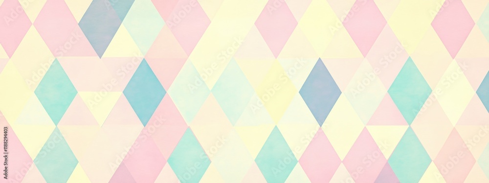 Poster pastel diamond and triangle geometric pattern background texture
