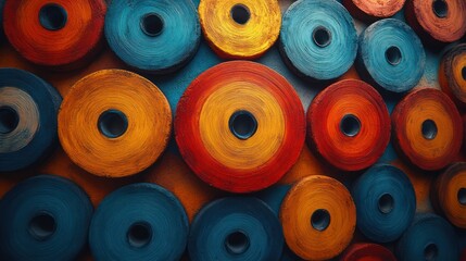 Vibrant Circular Abstract Art: A Symphony of Colors