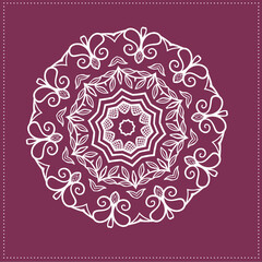 Indian Traditional and Cultural, Kolam, Rangoli, or Paisley vector line art. Bengal art India Tamil mandala Art 