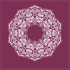 Indian Traditional and Cultural, Kolam, Rangoli, or Paisley vector line art. Bengal art India Tamil mandala Art 