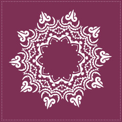 Indian Traditional and Cultural, Kolam, Rangoli, or Paisley vector line art. Bengal art India Tamil mandala Art 