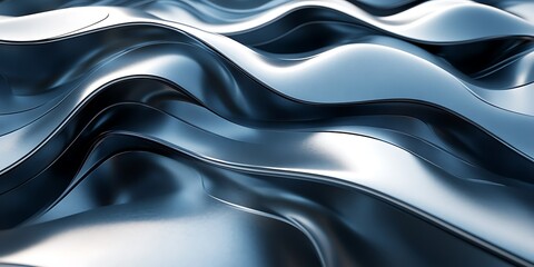 Obraz premium Abstract metallic waves background. Design texture for website
