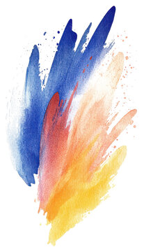 Watercolor brush strokes abstract art