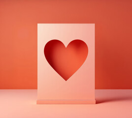 A Monochromatic Ode to Affection: Exploring the Symbolic Depth of a Heart-Shaped Cutout in a...